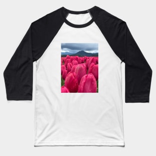 Mt Vernon, Washington Tulips and Mountain Baseball T-Shirt